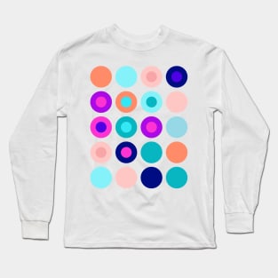 Big polka dots geometrical composition Long Sleeve T-Shirt